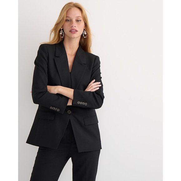J Crew BK022 Petite Willa blazer in Italian city wool blend, Size 00P - Picture 1 of 4